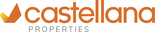 Un logotipo para una empresa llamada Castellana Properties.