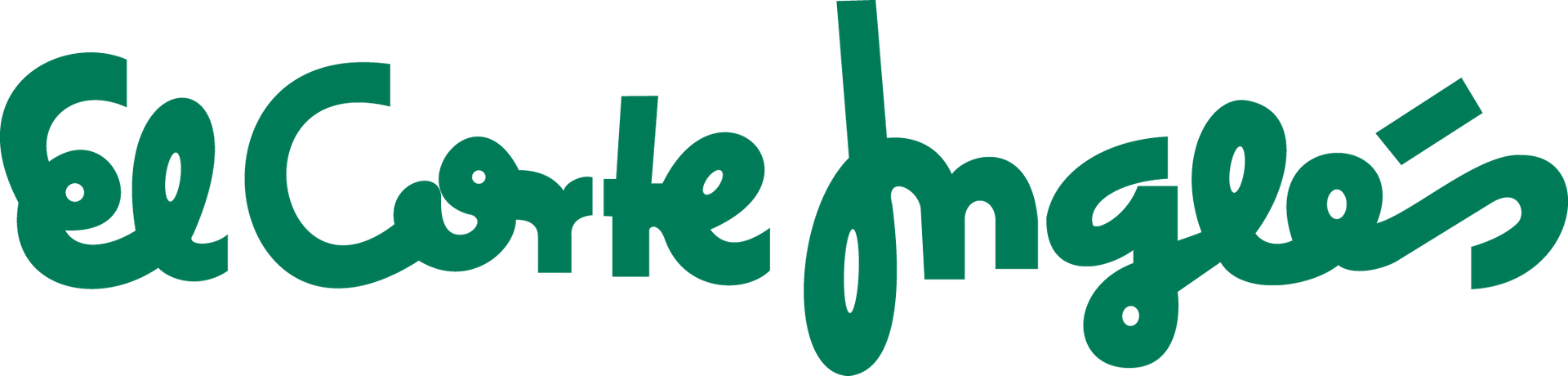Un logotipo de El Corte Inglés verde sobre un fondo blanco.