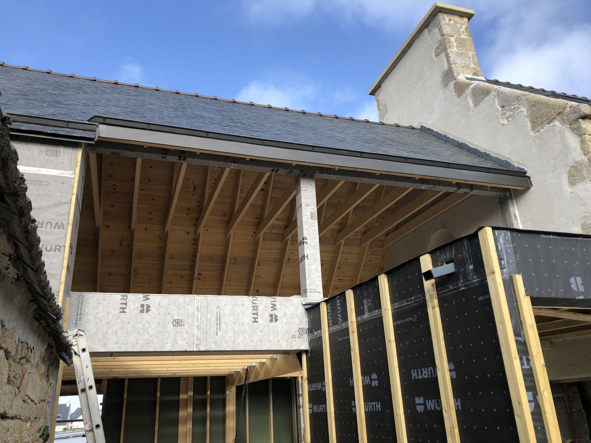 Surélévation de la charpente