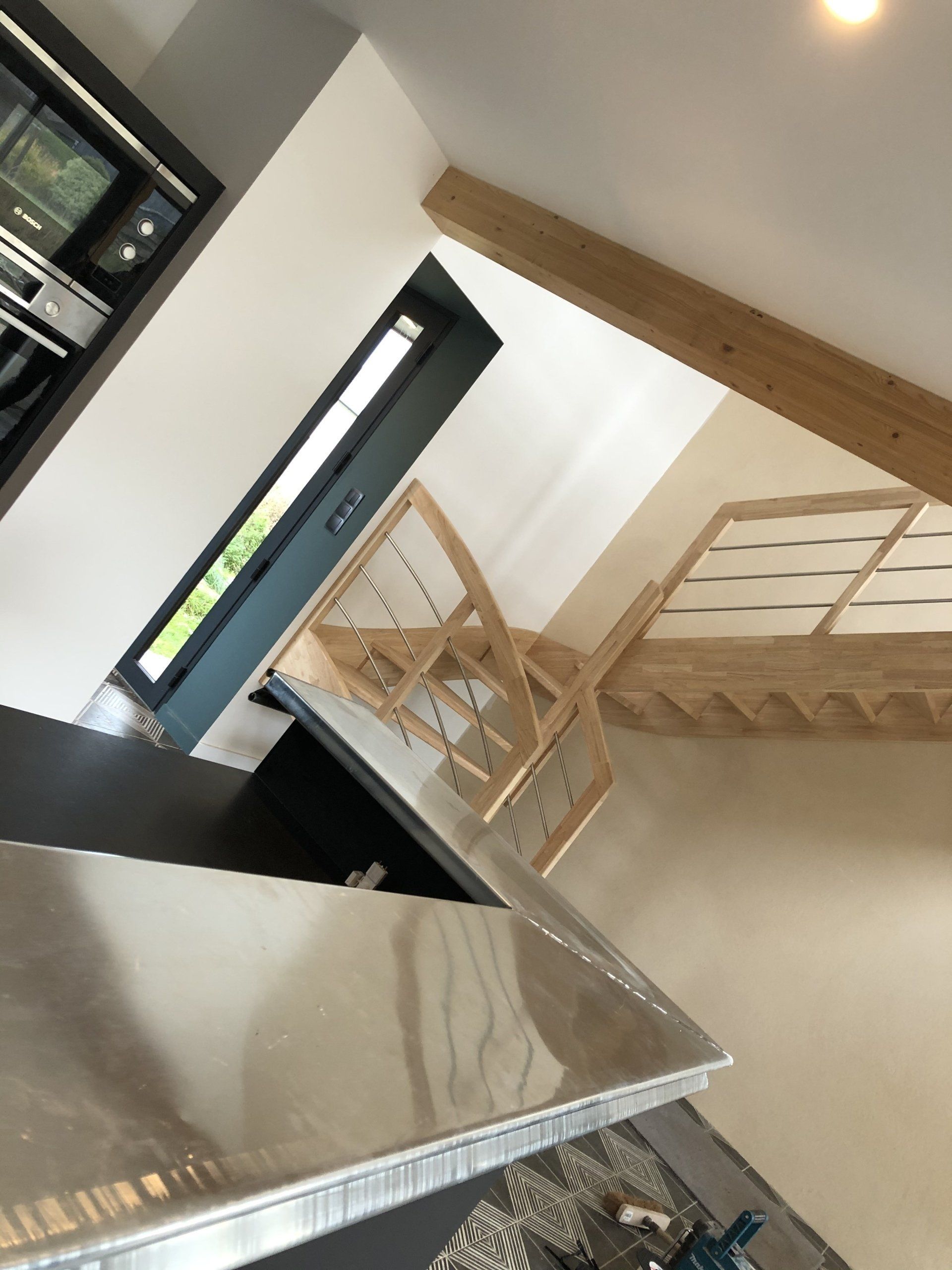 Escalier en construction