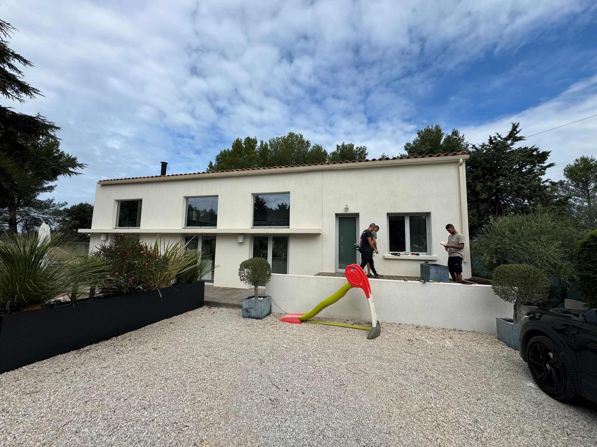 Façade d'une maison à étage