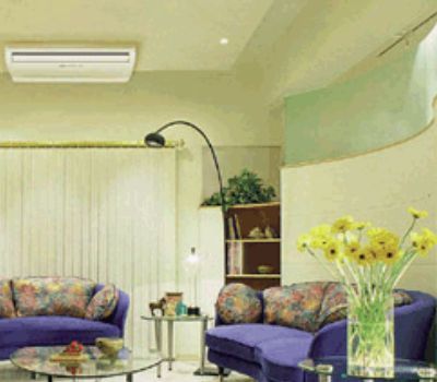 Salon avec une climatisation 