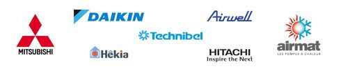 Logos des marques de chauffage partenaires