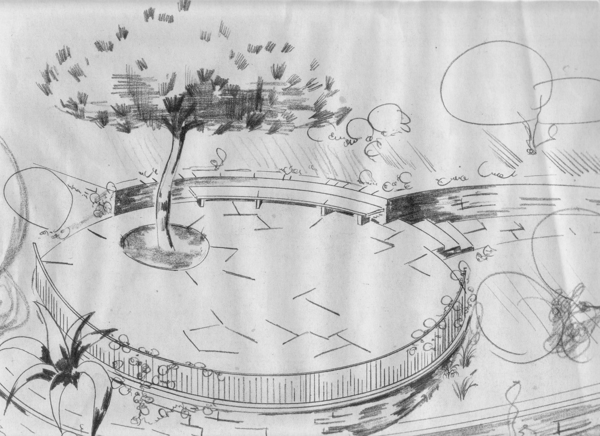 Skizze Gartenplanung