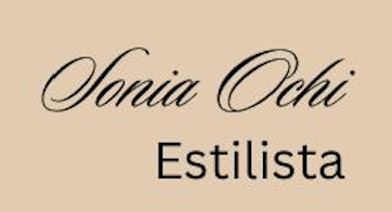 Un logo de sonia occhi estilista sobre un fondo beige.