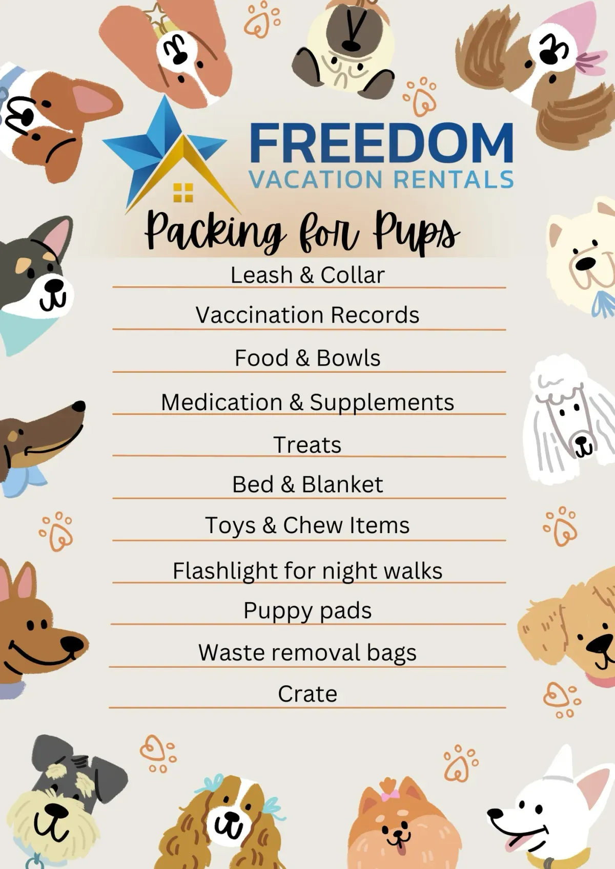 Pet-friendly Branson vacation rental packing checklist