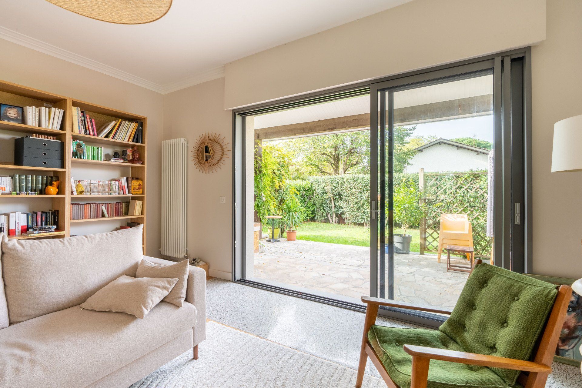 Grande baie vitrée gris anthracite