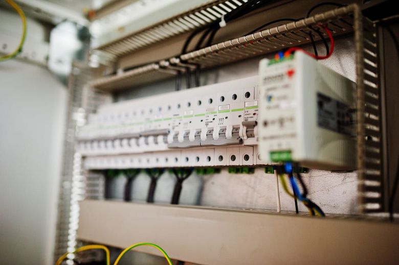 Paisaje verde dentro de una bombilla, con árboles, girasoles y un pájaro volando.