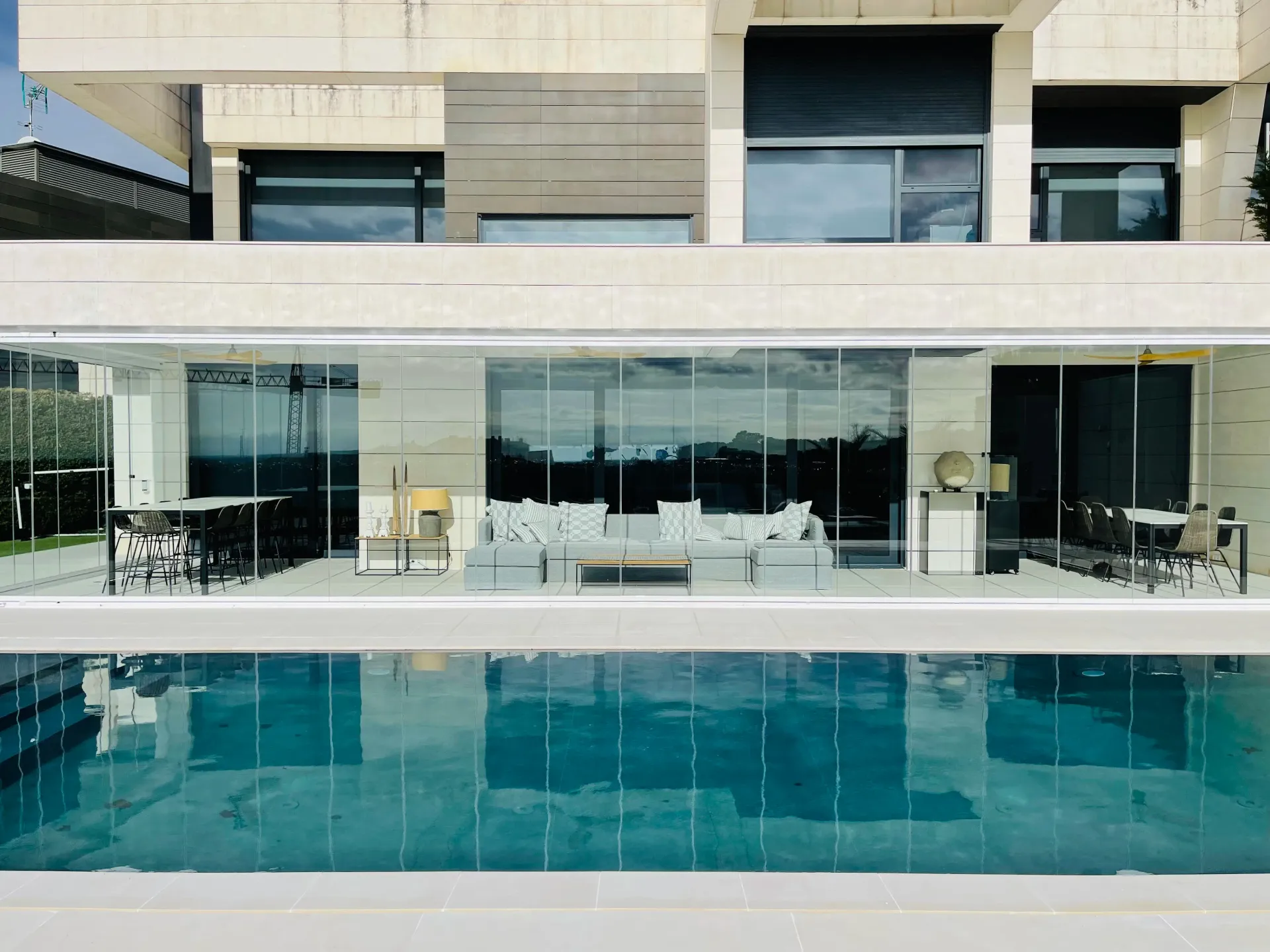 cortina de cristal terraza en Madrid