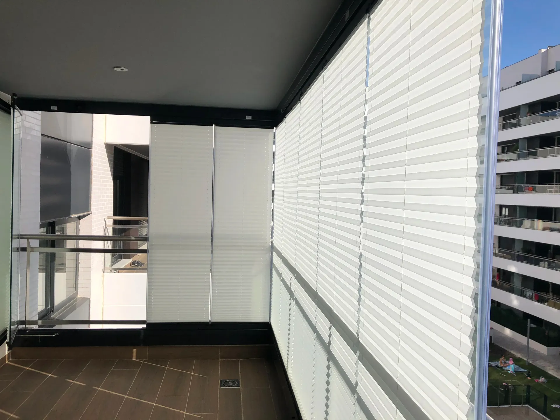 cortina de cristal terraza en Madrid