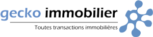 Logo Gecko immobilier, toutes transaction immobili&egrave;res.