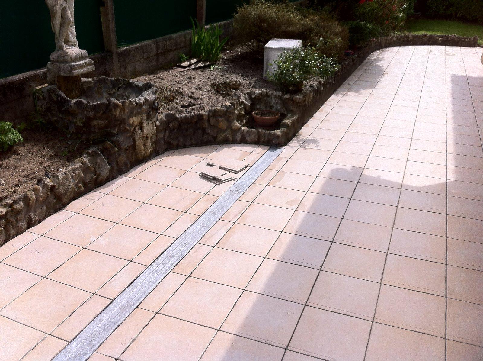 Terrasse + caniveau