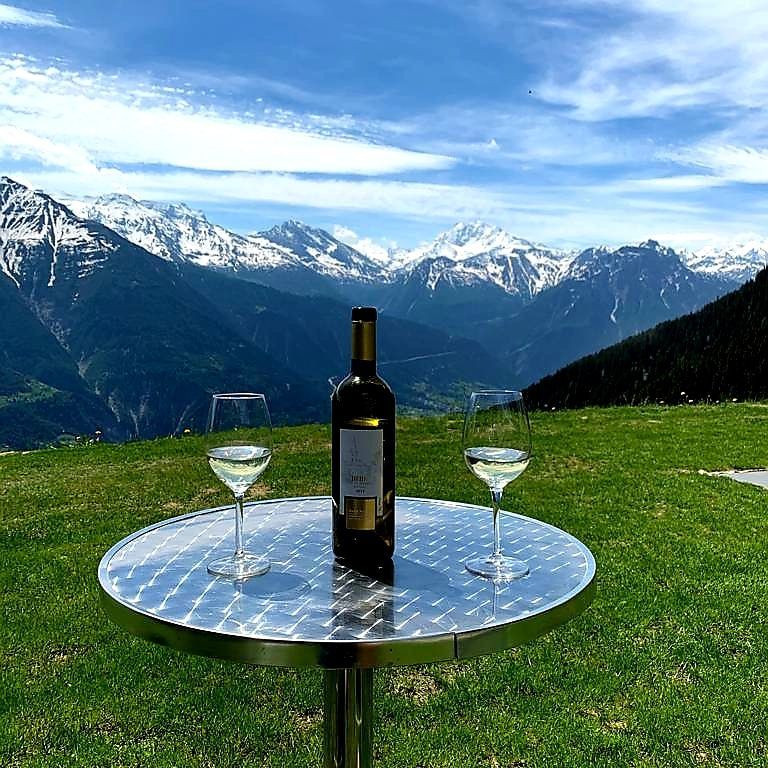 BLICK AUF DIE WALLISER ALPEN