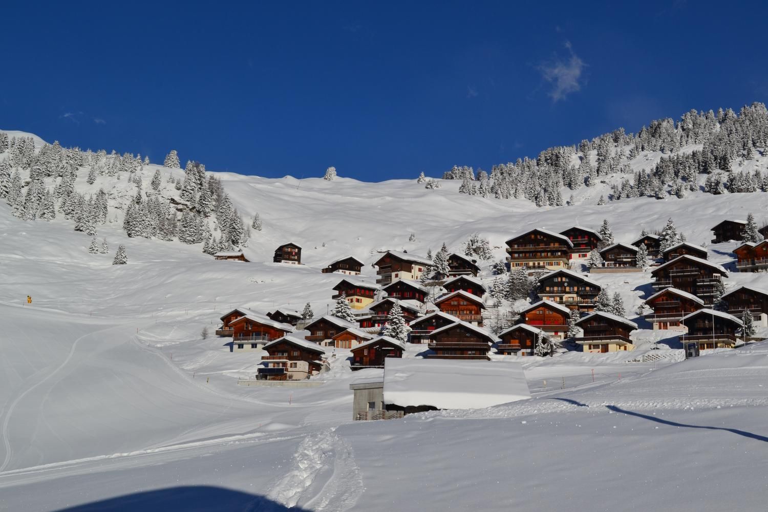 BLICK VOM CHALET RICHTUNG RIEDERFURKA