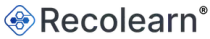 A logo for recolearn is shown on a white background