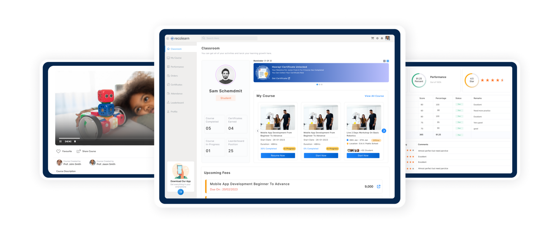 A computer screen with a picture of a child on it.