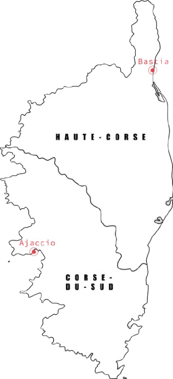 Carte de la Corse