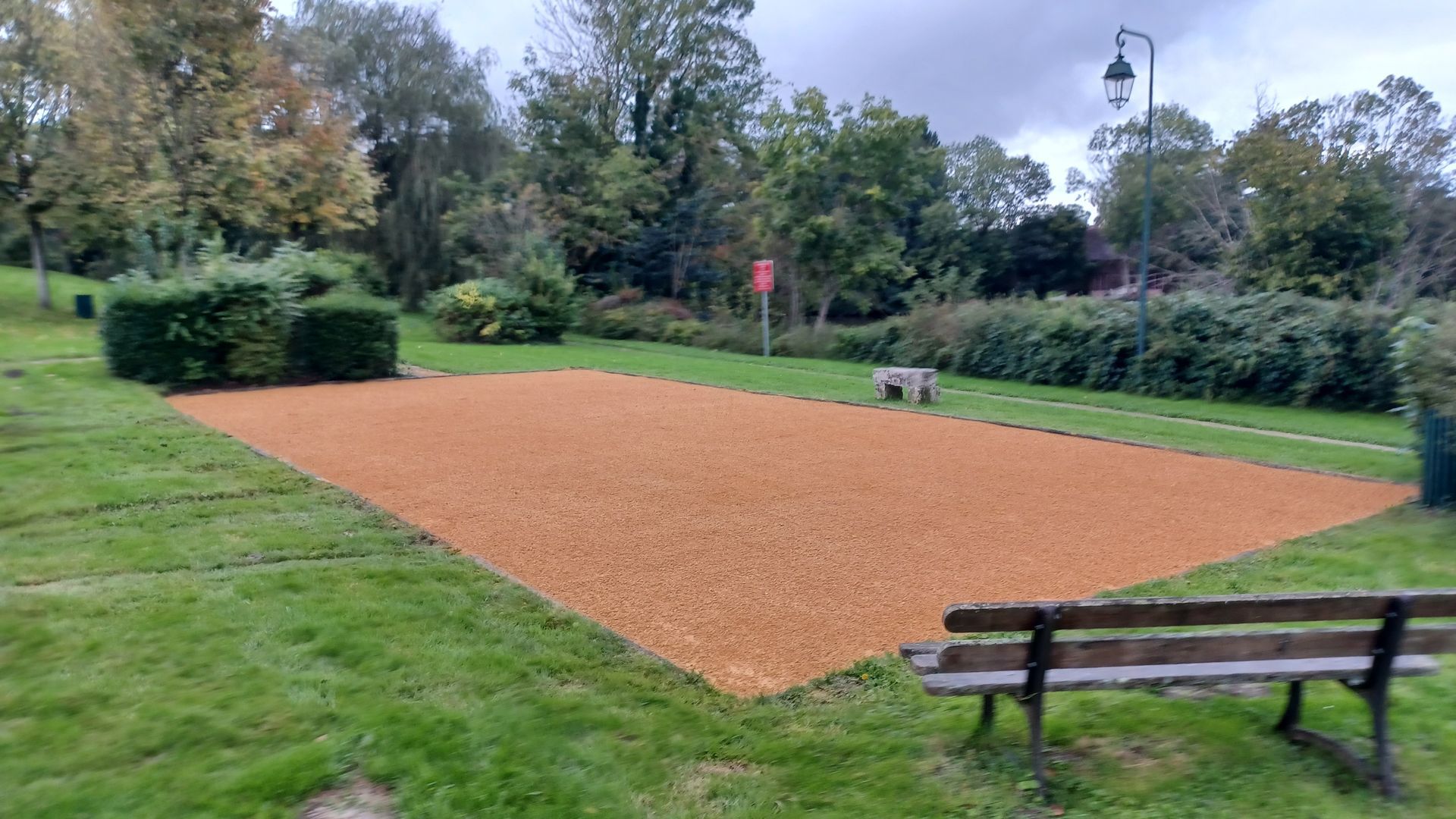 Parterre en terre battue