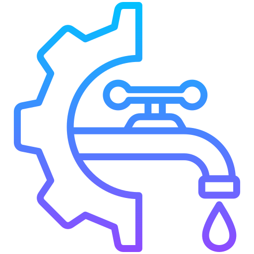 Un robinet dont l'eau goutte, pris dans un engrenage.