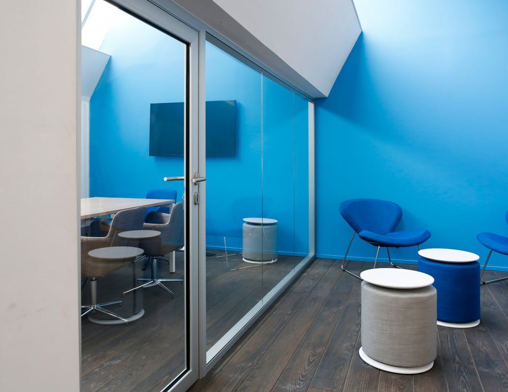 Cloison en verre accueil