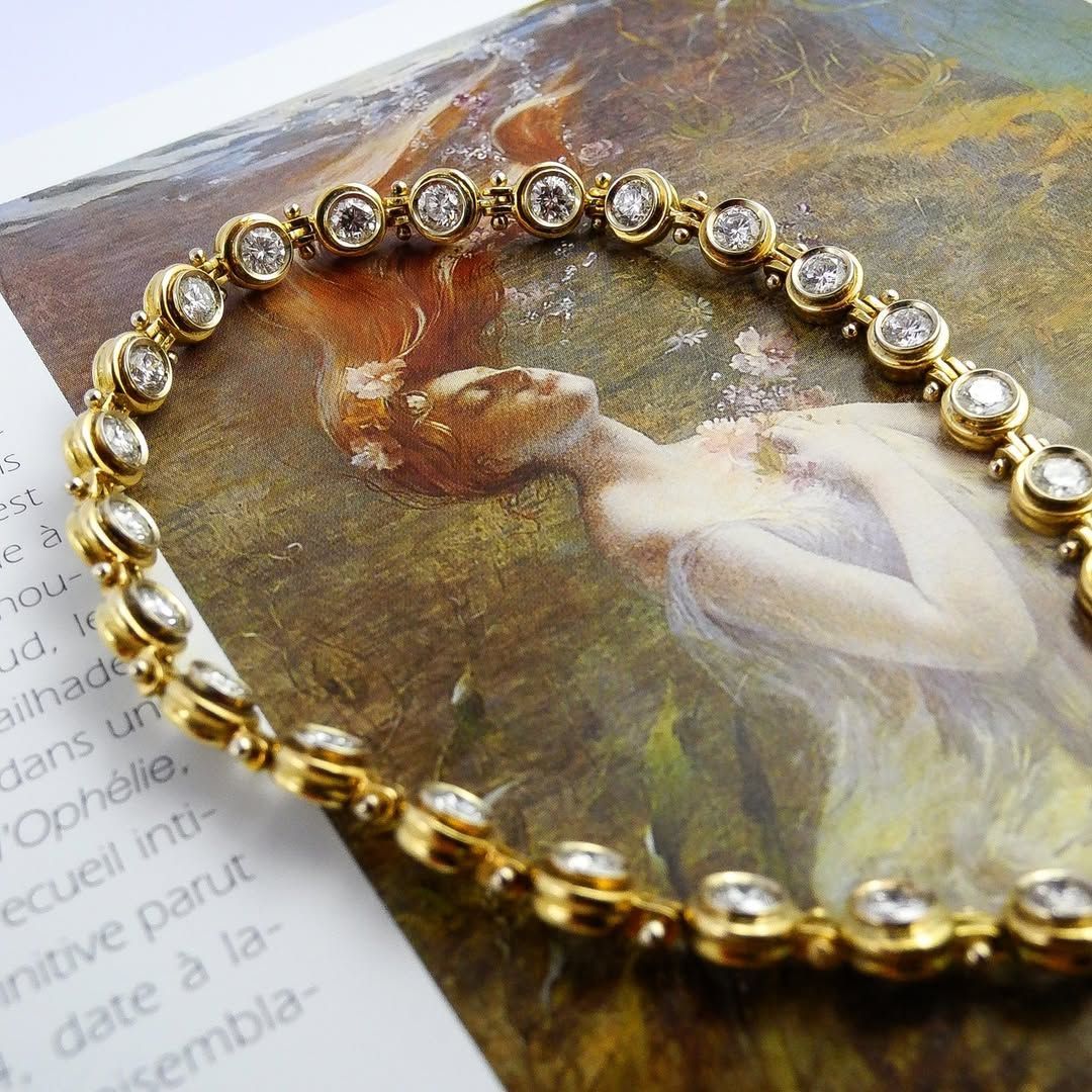 Collier ligne - or et diamants