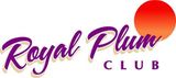 Royal Plum Club logo in purple script with a red plum icon