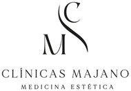 Logotipo de Clínicas Majano: monograma "MC" con línea curva, debajo de "Clínicas Majano" y "Medicina Estética".