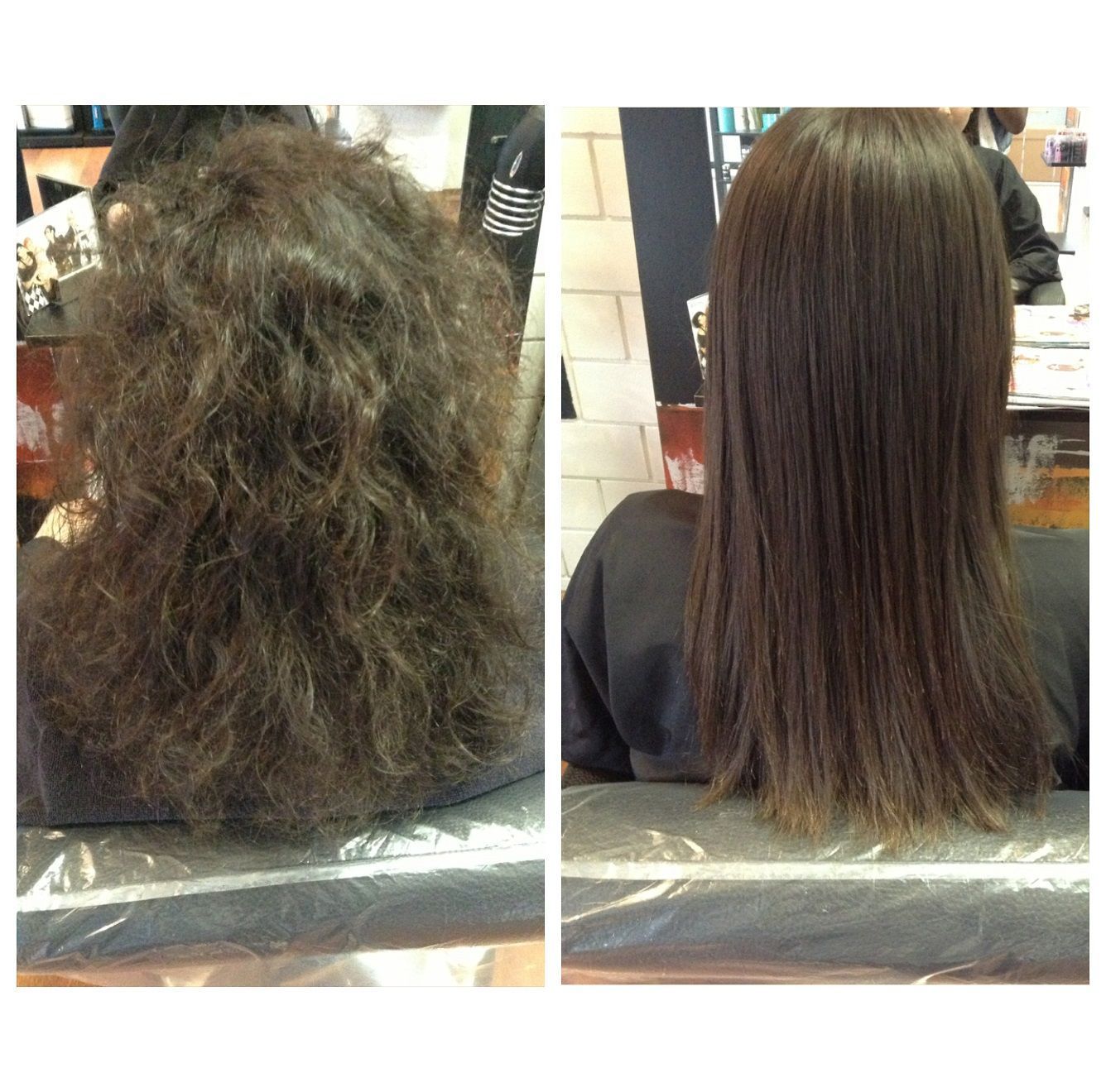Soin Lissant KERASILK Avant-Après Séchage aux doigts sans Brushing