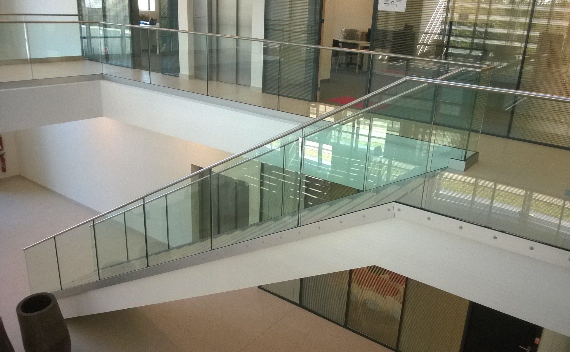 Garde corps intérieur verre