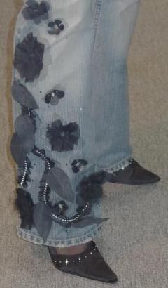 Designerjeans selber gestaltet.