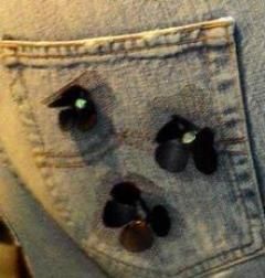 Designerjeans selber gestaltet.