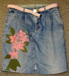 Designerjeans selber gestaltet.