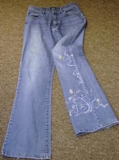 Designerjeans selber gestaltet.