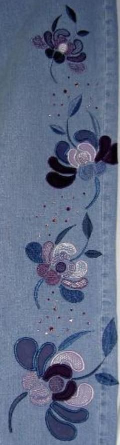 Designerjeans selber gestaltet.