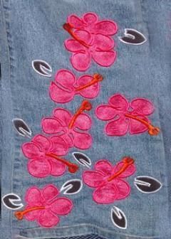 Designerjeans selber gestaltet.