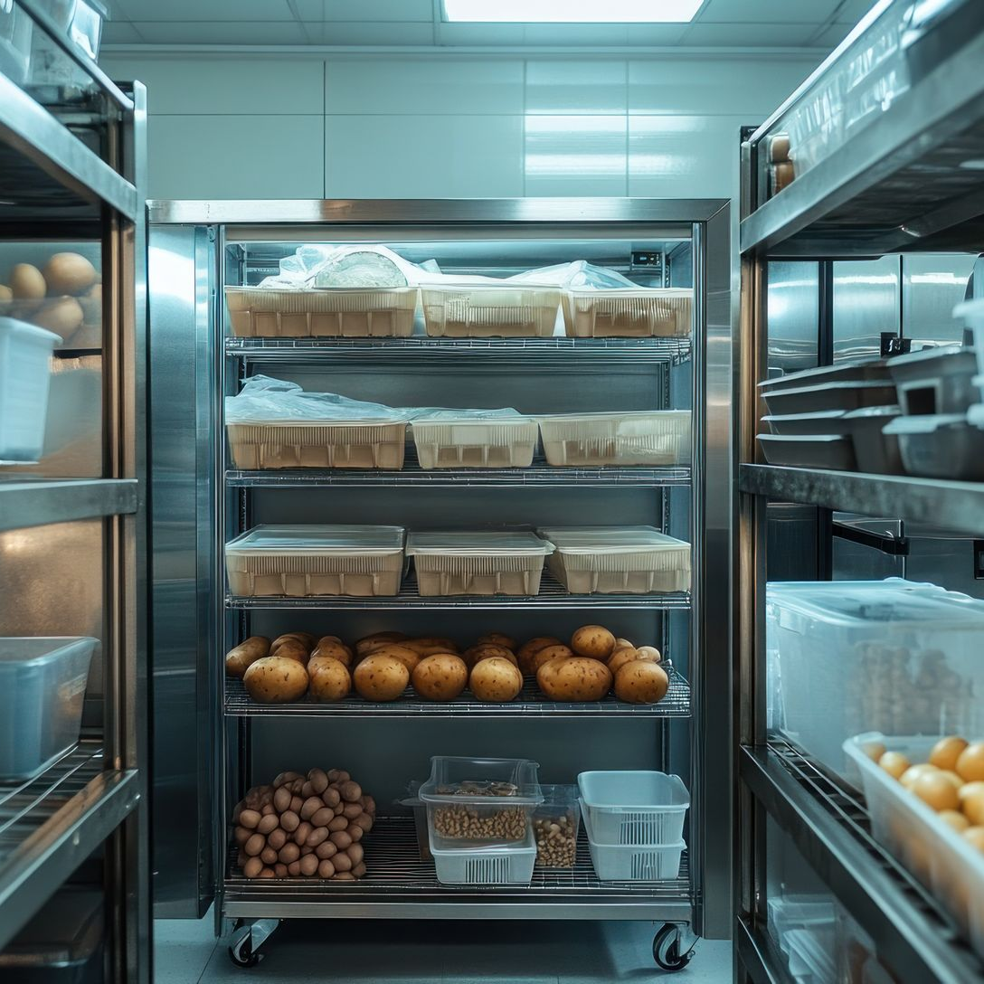 Intérieur d'une chambre froide