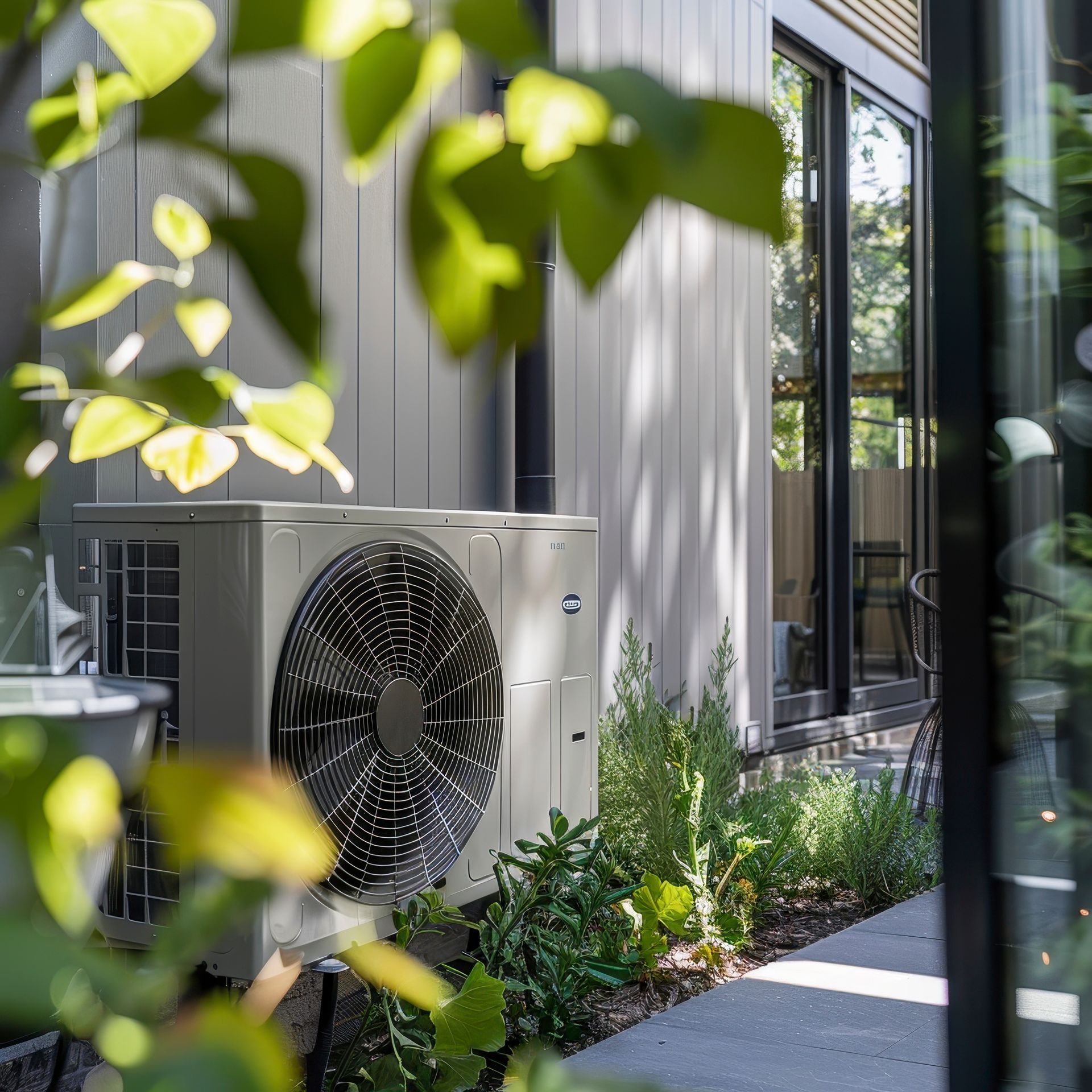 Une pompe à chaleur extérieure