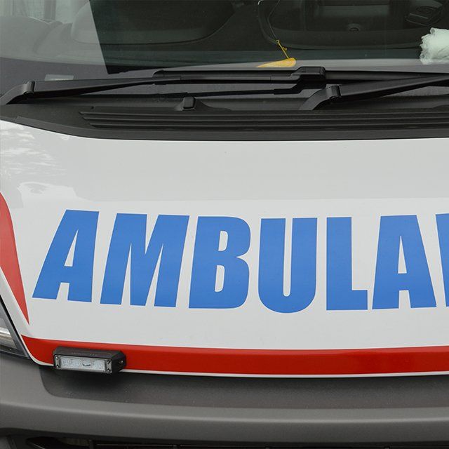 Gros plan sur ambulance