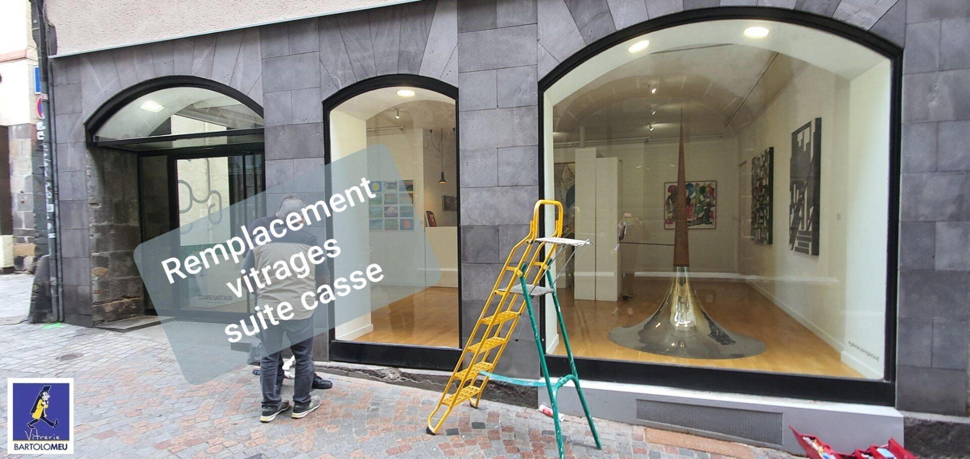 Remplacement de vitrages d'une boutique