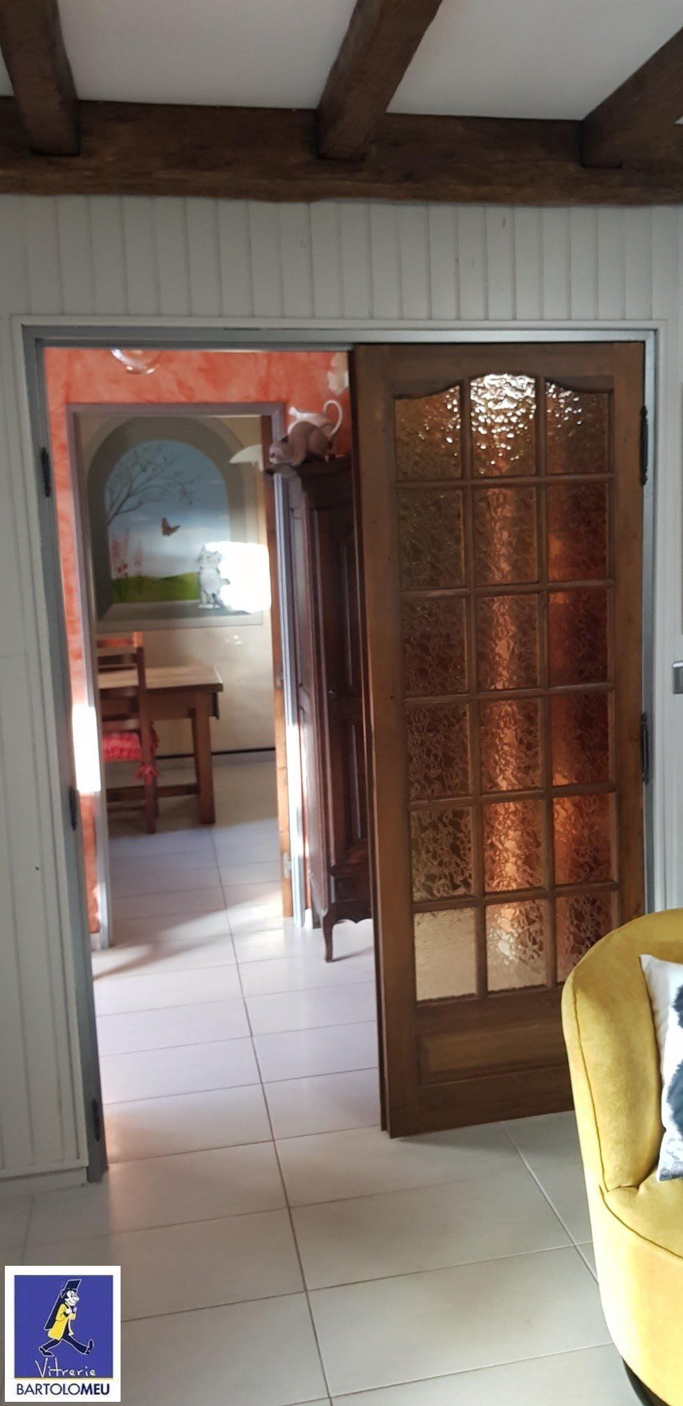 Porte intérieure vitrée ancienne