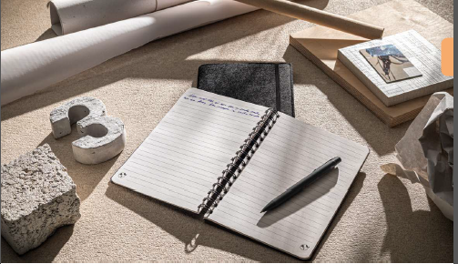 Carnet de note ouvert