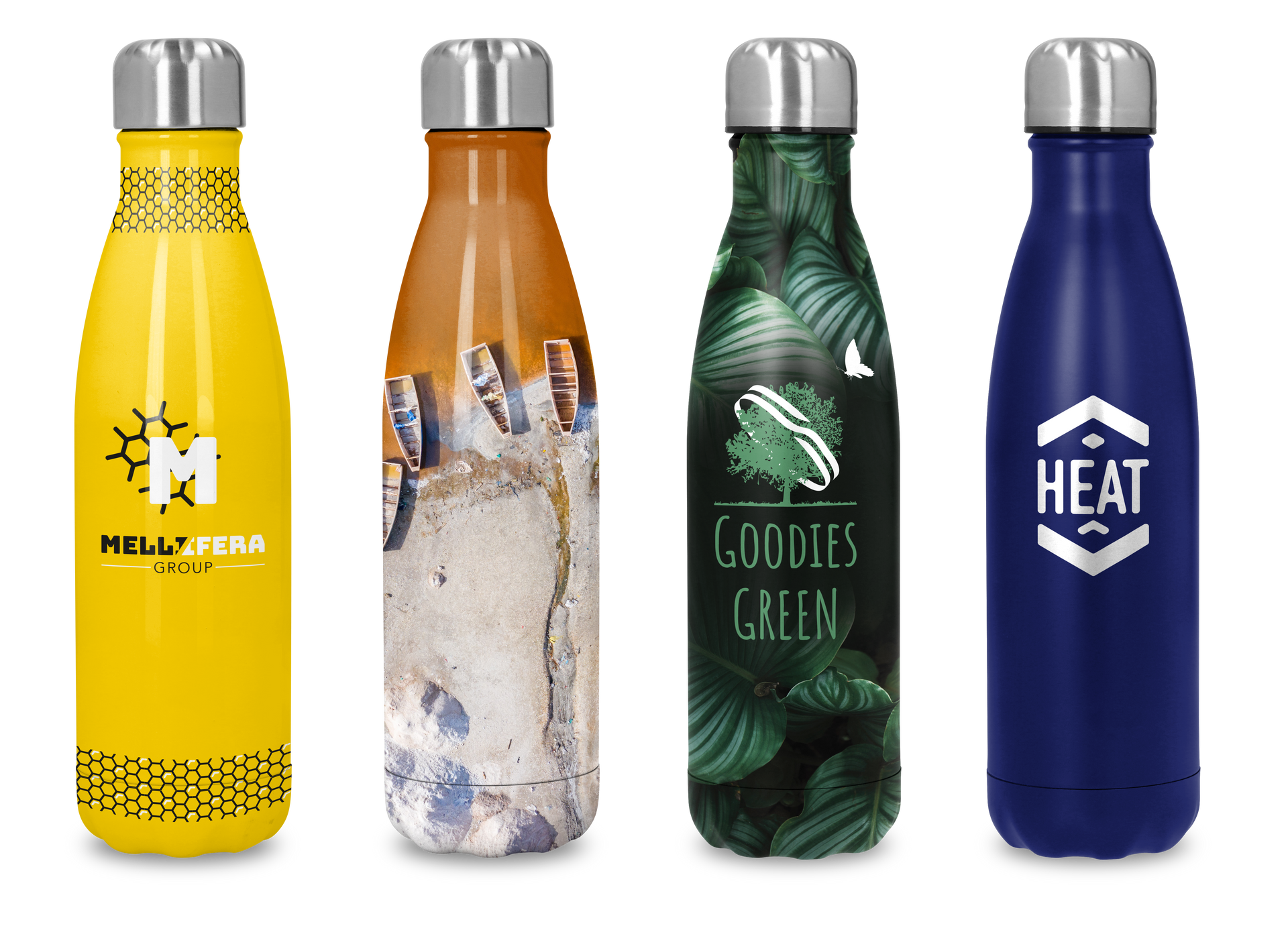 4 gourdes de coloris différents