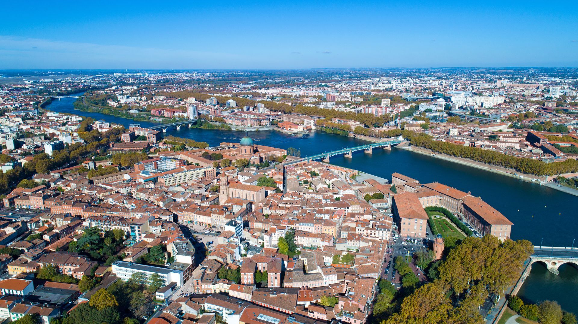 Vue aérienne de Toulouse, France