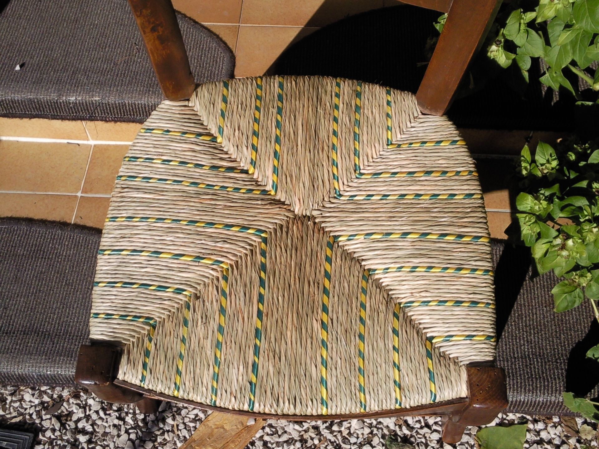 Rempaillage couleur naturel et vert