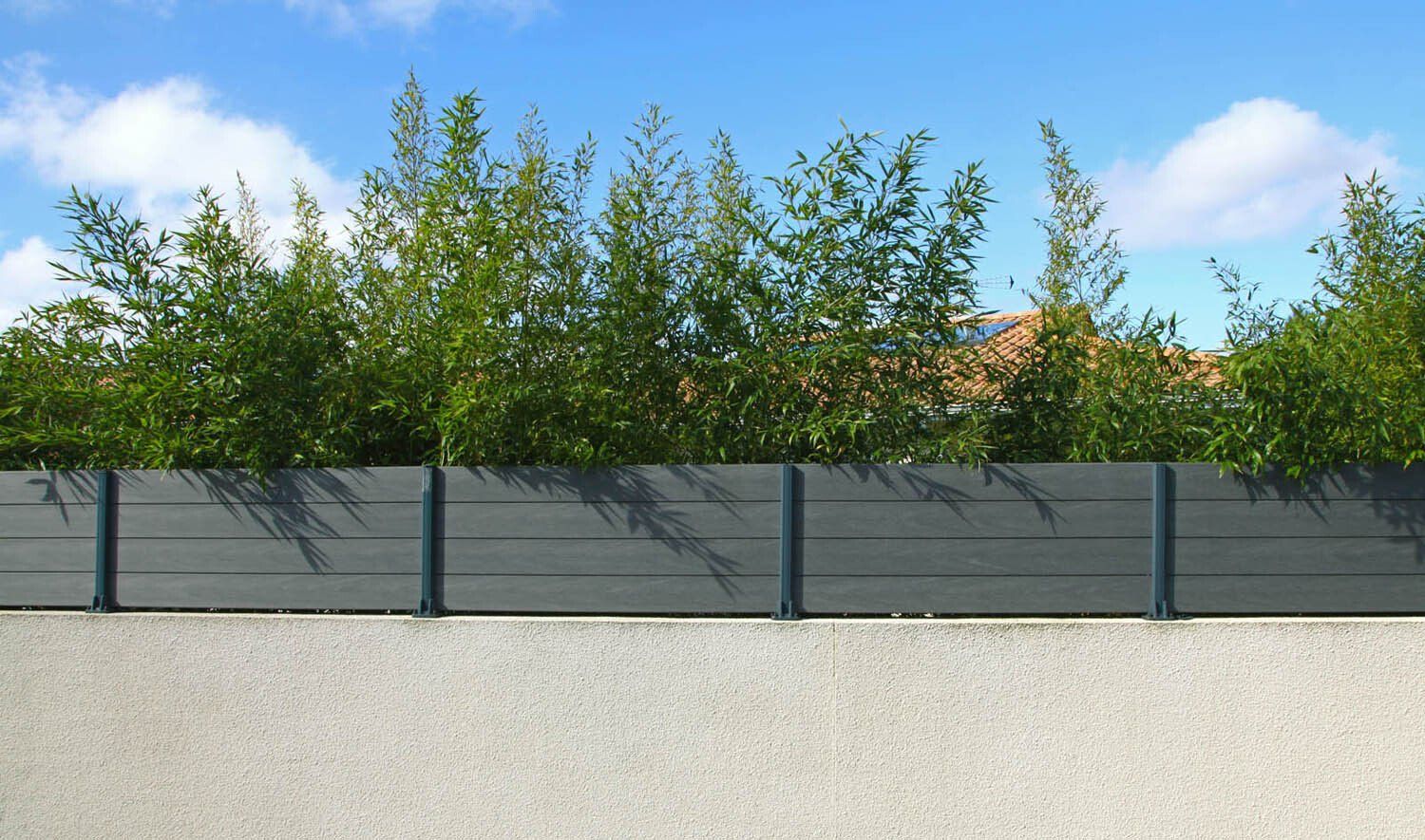 Clôture de faible hauteur en bois composite