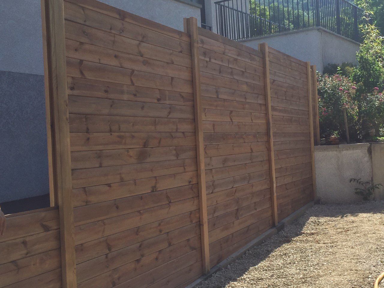 Clôture en bois classique