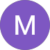 La letra m está en un círculo morado sobre un fondo blanco.
