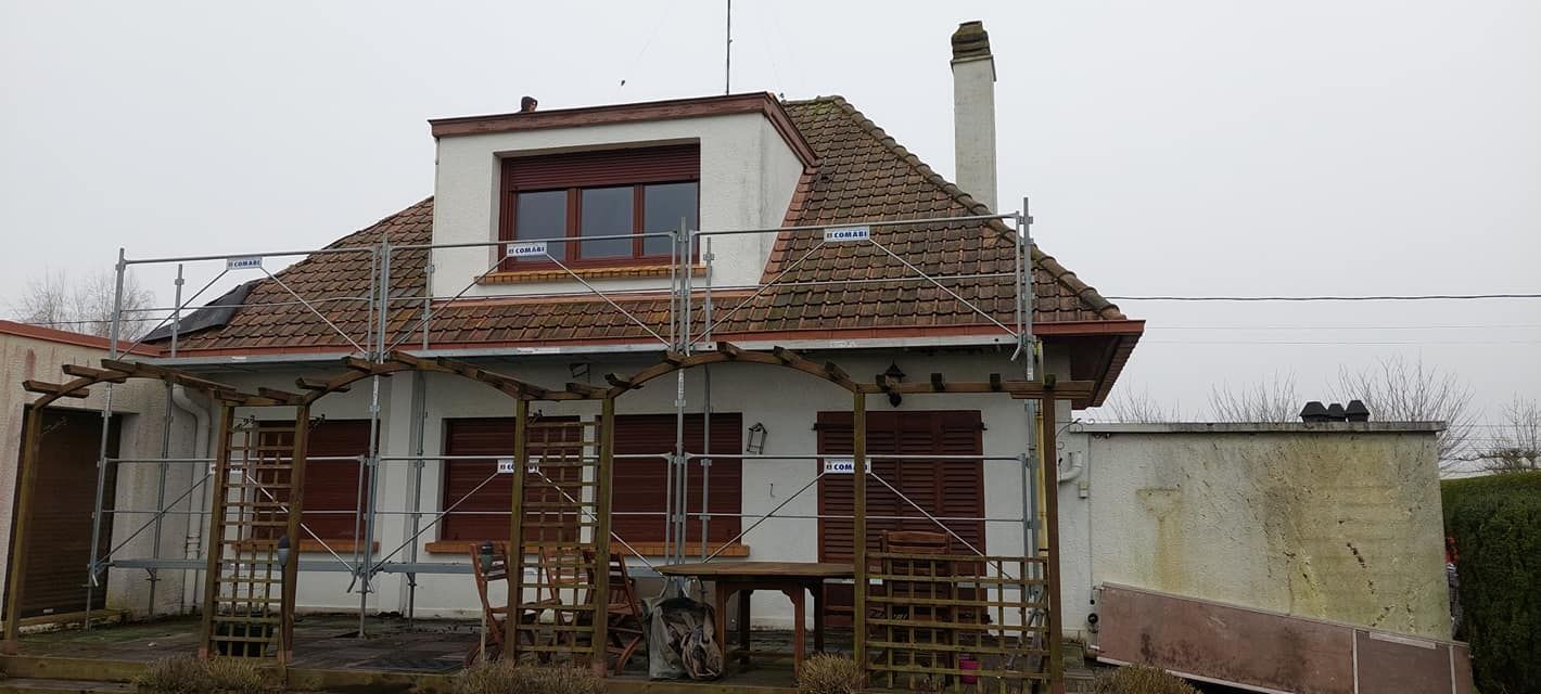 Une maison en travaux.