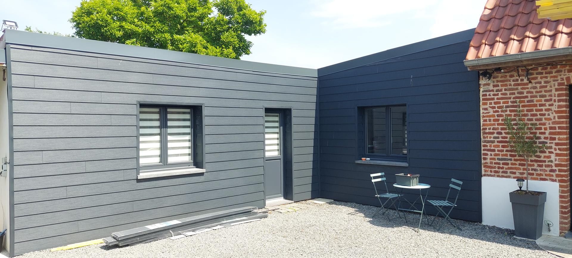 L'extension d'une maison.
