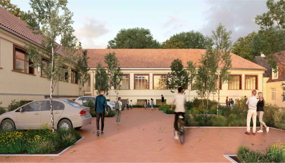 Réhabilitation d’un bâtiment communal et aménagement des espaces extérieurs en vue de la création d’un centre de mémoire et de culture à MORTAGNE-AU-PERCHE (61) 2.